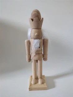 Omålad docka valnöt Soldat DIY trä jul Nötknäppare